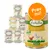 Lukullus dåsefoder til hund, varianter: Geflügel & Lamm, Kaninchen & Wild, Rind & Truthahn. Synlig tekst: Prøv nu!, Adult, 400 g. Billeder af dyr på etiketterne. Lukullus dåsefoder til hund, varianter: Geflügel & Lamm, Kaninchen & Wild, Rind & Truthahn. Synlig tekst: Prøv nu!, Adult, 400 g. Billeder af dyr på etiketterne.