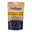 200g pack labelled Hollings Dog Treats, Gourmet Sausages, Pork Sausages, Gifts from Nature. Pack states it is made with recycled material.