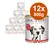 Confezione da 12 lattine DOG'S LOVE da 800 g ciascuna, etichetta con immagine di cane e testo visibile sul fronte della confezione. Confezione da 12 lattine DOG'S LOVE da 800 g ciascuna, etichetta con immagine di cane e testo visibile sul fronte della confezione.