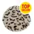 Rundes Plüschspielzeug mit Leopardenmuster und Aufhänger, gelber Kreis mit rotem Text: TOP SELLER Rundes Plüschspielzeug mit Leopardenmuster und Aufhänger, gelber Kreis mit rotem Text: TOP SELLER