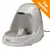 Fuente de agua Drinkwell Platinum gris con chorro, etiqueta naranja en la esquina superior derecha con el texto 'Top ventas'.