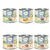 Lot de 6 boîtes Feringa Single Meat pour chat, différentes variétés visibles : lapin, poulet, agneau, dinde, bœuf, canard. Étiquettes avec images d’ingrédients et chats. Lot de 6 boîtes Feringa Single Meat pour chat, différentes variétés visibles : lapin, poulet, agneau, dinde, bœuf, canard. Étiquettes avec images d’ingrédients et chats.