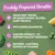 Freshly prepared benefits: grain free recipe with no added wheat, gluten, dairy or soya; added salmon oil; chicory extract for healthy digestion; seaweed as a natural vitamin source.