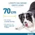 Lengte halsband grote hond: 70 cm. Voor honden zwaarder dan 8 kg. Ook geschikt voor puppy’s ouder dan 7 weken. Seresto merknaam zichtbaar.