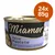 Miamor Feine Pastete mit Geflügelherzen, 24x85g Dose, lila Verpackung mit weisser Katze abgebildet.
