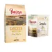 Purizon getreidefrei Kombi-Paket: 6,5 kg Trockenfutter + 3 x 40 g Snack - Original Huhn & Fisch + Huhn mit Fisch