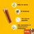 Snack em forma de estrela com texto em espanhol: Bajo en grasa, 81 Kcal/ud., Sin azúcar añadido, Sin colorantes ni saborizantes artificiales, 10–25 kg. Imagem de cão no canto.