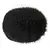 Round, black cushion with fluffy surface, suitable as a lying area or decoration.