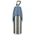 Stainless steel bottle with blue plastic lid and carabiner, TRIXIE brand name visible.