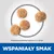 Przybliżona wielkość krokieta 4 × 7,5 mm. Napis: WSPANIAŁY SMAK.
