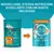 Nuovo look per Purina ONE Adult 85 g, stessa nutrizione. Due confezioni visibili: vecchio e nuovo design, entrambe con gatto e scritta 'Mit Huhn und grünen Bohnen'.