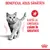 Beneficiul adus sănătății. Ajută la limitarea luării în greutate. Simbol calorii reduse (Kcal). Imagine cu pisică și logo Royal Canin.