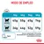 Tabla de raciones diarias para gatos: peso ideal 3 kg 45 g, 4 kg 55 g, 5 kg 65 g, 6 kg 74 g; sobrepeso 3 kg 36 g, 4 kg 44 g, 5 kg 52 g, 6 kg 59 g. Agua y energía 3752 kcal/kg.