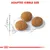 Three round kibbles shown with a 1cm scale and the text 'ADAPTED KIBBLE SIZE' above, illustrating kibble size for reference.