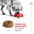 Hund äter ur röd matskål med Royal Canin-symbol. Närbild på foderkula, cirka 1 cm i diameter. Text: Foderkulor med anpassad storlek för att främja tuggandet.