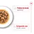 Prato com pedaços de comida húmida. Texto visível: 'Proteínas de elevada digestibilidade', 'Enriquecido com EPA, DHA e vitaminas'.