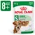 Royal Canin mini ageing natvoer, 85 g, voor honden tot 10 kg, chunks in gravy, leeftijd 8+, weight maintenance, zichtbare brokjes op verpakking.