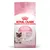 Pachet hrană uscată Royal Canin Mother & Babycat, 1–4 months/mois, imagine cu pisică adultă și pui. Text vizibil: „Mother & kitten’s health support”, „Strong immune system”.
