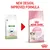 Image shows product packaging change from Pediatric Growth to Kitten Up to 12 Months with text 'New design, improved formula' above the bags.