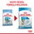 Royal Canin Starter Mother & Babydog Mini, confronto tra vecchio e nuovo design della confezione. Testo in alto: Nuovo design, formula migliorata.