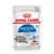 ROYAL CANIN INDOOR 7+ STERILISED, 85 g. Opakowanie z ilustracją kota i miski karmy. Widoczny napis: dla kotów powyżej 7 lat, karma mokra.