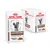 Royal Canin Veterinary Gastrointestinal Moderate Calorie Thin Slices in Gravy per gatti, confezione e bustina visibili.