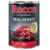 Tin labelled 'Rocco Real Hearts' with beef and whole chicken hearts, 400g. Text highlights inclusion of whole chicken hearts. Product type: Beef.