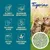 Tigerino Plant-Based. De fibras y almidón de soja, aglomeración rápida y fuerte, 100 % soluble en agua, granulado antiadherente, muy poco polvo, suave perfume a té verde.