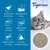 Tigerino Premium. Argila natural de bentonite, ultra-absorvente e eficaz, levanta pouco pó, aglomeração imediata, rápido controlo de odores, sem aroma para gatos sensíveis.