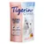 Opakowanie żwirku Tigerino Crystals Silicate Litter 5L z wizerunkiem białego kota, tekstem: light & economical, stops odours, inhibits bacterial growth, dust-free, with flower scent.