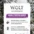 Wolf of Wilderness. Double protein source, 100% graanvrij receptuur. Specifieke omega-3 vetzuren uit zalmolie voor actieve hersenfunctie. Groenlipmossel extract voor gewrichtsonderhoud.