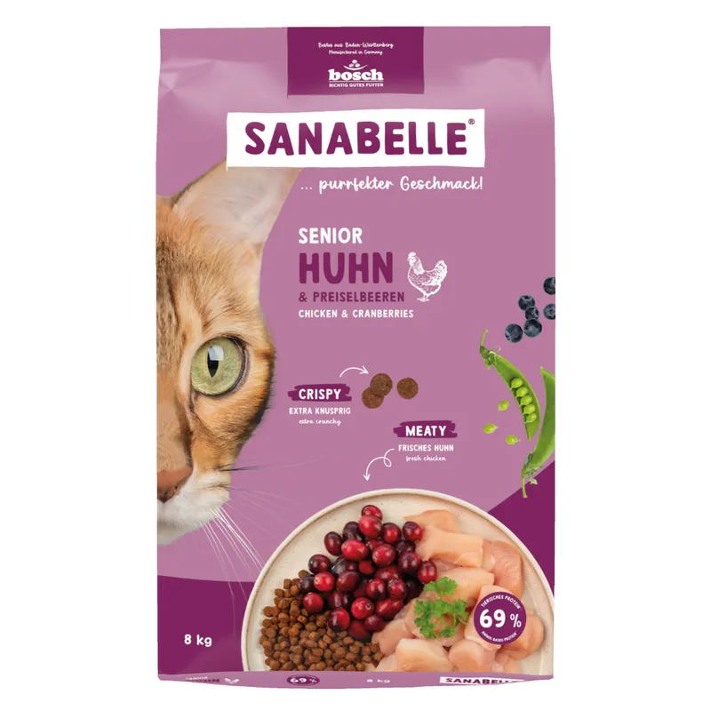 Sanabelle 2 x 8 kg - Pack Ahorro - Senior con pollo (2 x 8 kg)