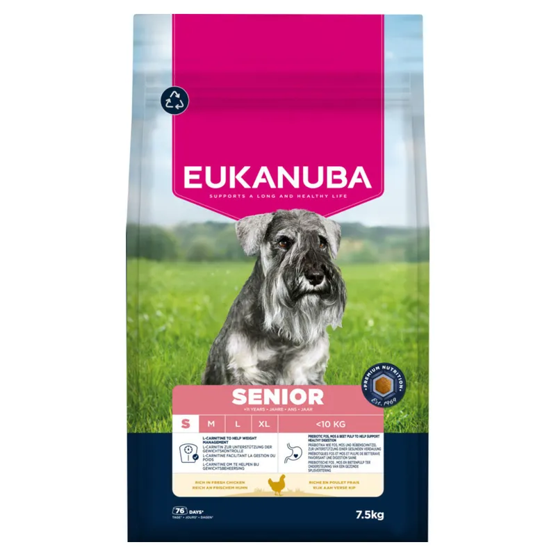 Eukanuba Premium Nutrition Senior Small Breed pollo - 2 x 7,5 kg - Pack ahorro