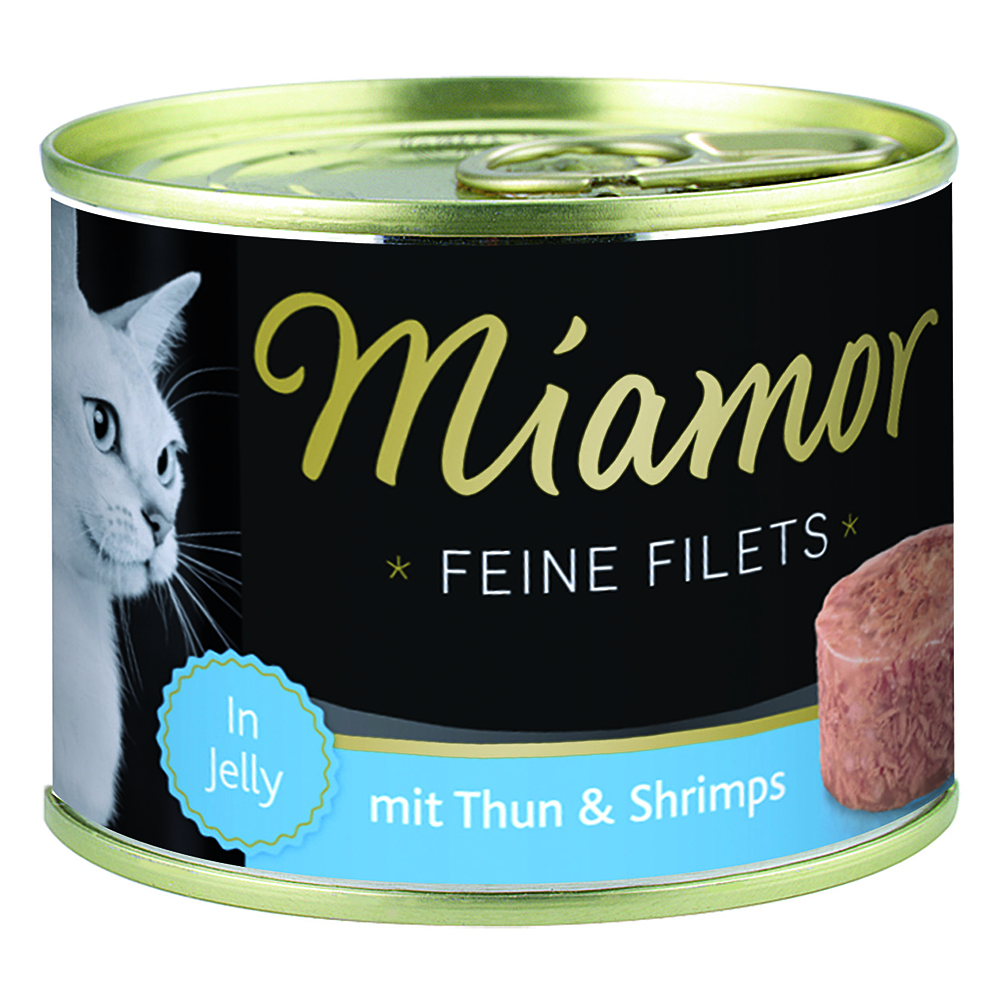 Fotografie produktu: Miamor Feine Filets 24 x 185 g - Tuňák & Kalamáry v želé