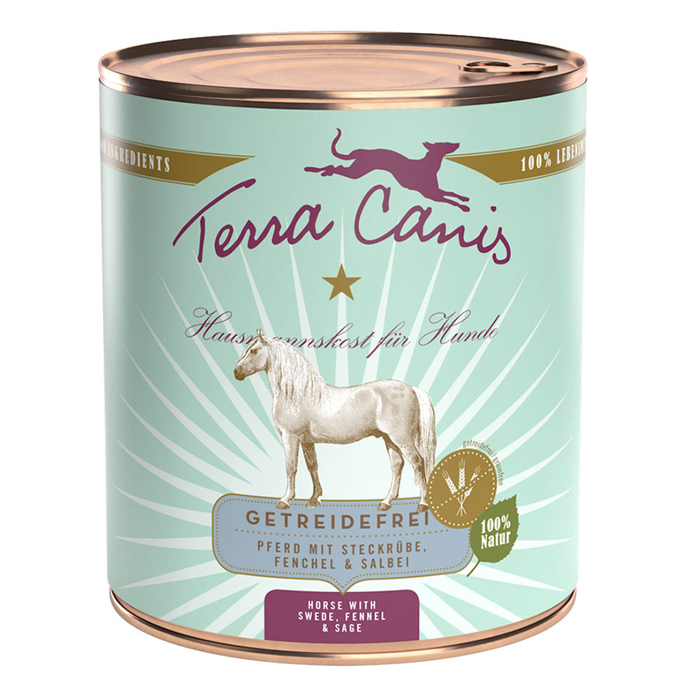 Fotografie produktu: Terra Canis bezobilné 12 x 800 g výhodné balení - Telecí s petrželí, mangem & rybízem