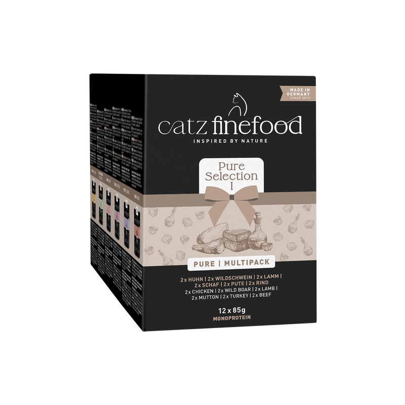 catz finefood Puur Multipak Maaltijdzakjes 12 x 80/85 g Kattenvoer
