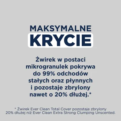 Ever Clean® Total Cover żwirek zbrylający się, bezwonny