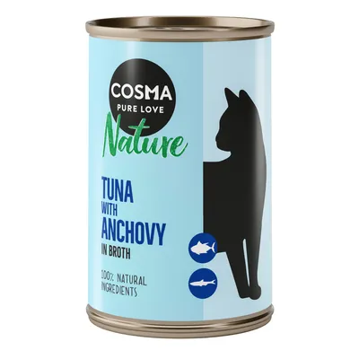 Cosma Nature. Tonijn met ansjovis in bouillon. 100% natuurlijke ingrediënten.