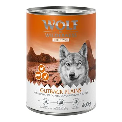 Wolf of Wilderness "Triple Taste" 6 x 400 g umido per cane