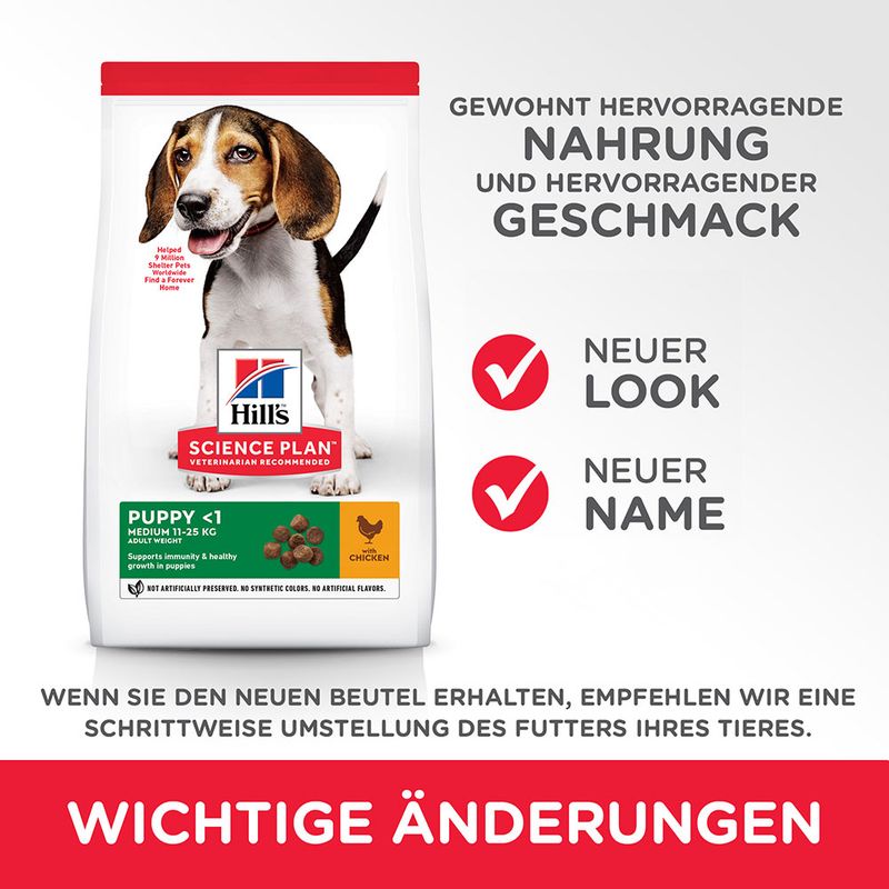 Hill's Science Plan Puppy <1 Medium с курицей