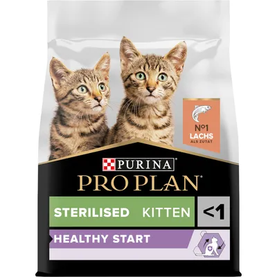 PURINA PRO PLAN Sterilised Kitten Healthy Start salmão para gatos
