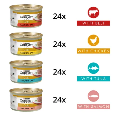 Gourmet Gold -jumbopakkaus: 96 x 85 g
