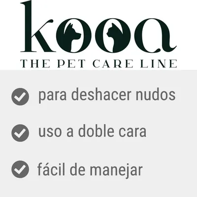 kooa THE PET CARE LINE. Para deshacer nudos, uso a doble cara, fácil de manejar.