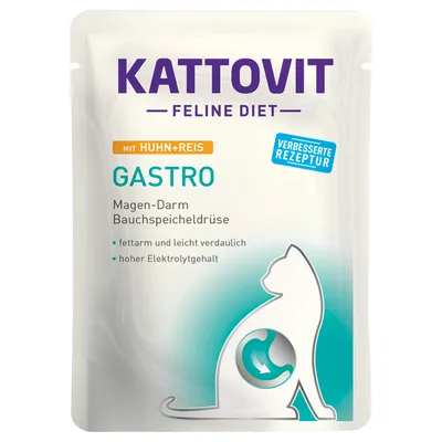 Pakiet mieszany Kattovit Gastro, saszetki 12 x 85 g - Mix (4 smaki) Pakiet mieszany Kattovit Gastro, saszetki 12 x 85 g - Mix (4 smaki)