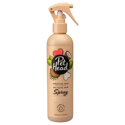 Pet Head Sensitive Soul spray per pelle sensibile, cocco con olio di marula, estratti naturali di oli, 300 ml.