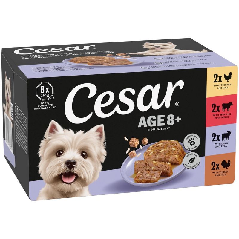 Cesar Cesar Senior Wet Dog Food pet food packaging