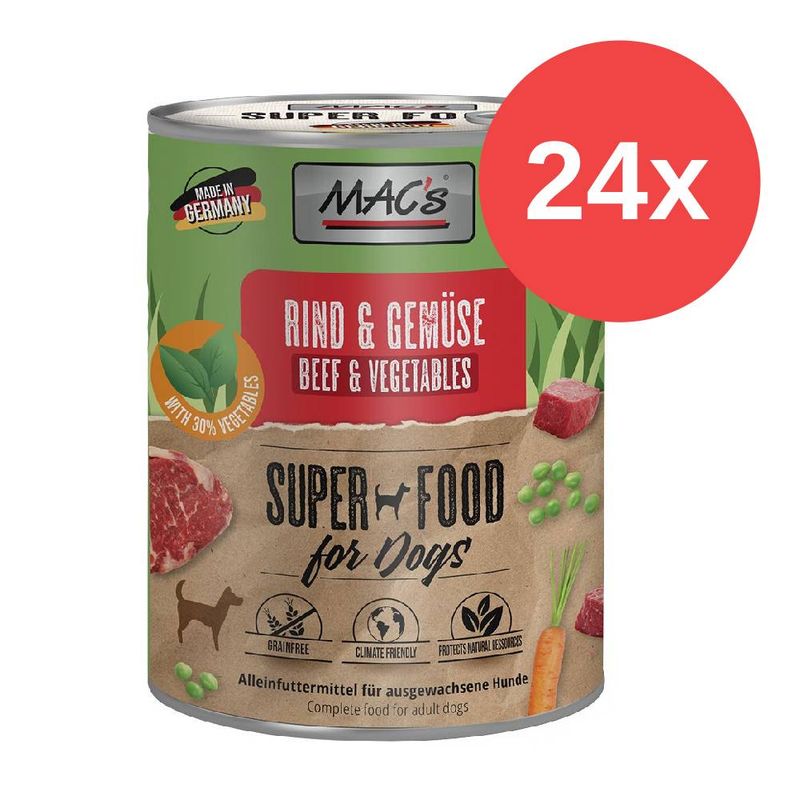 Sparpaket MAC's Nassfutter für Hunde 24 x 800 g