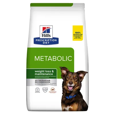 Hill's Prescription Diet Metabolic, testsúlycsökkentés és -fenntartás, állatorvosok által ajánlott, 100% elégedettségi garancia vagy pénzvisszafizetés.