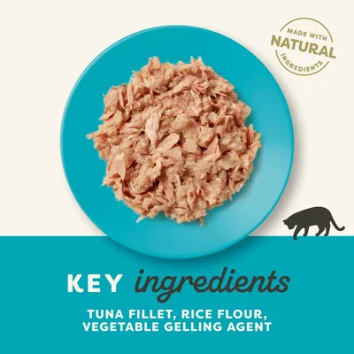 Key ingredients: tuna fillet, rice flour, vegetable gelling agent. Made with natural ingredients.