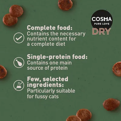 Cosma Extruded Single Meat Storfekjøtt 400g / 2kg / 2 x 2kg